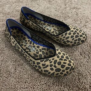 Rothy’s Brand Leopard Print Round Toe Flats, Size 9
